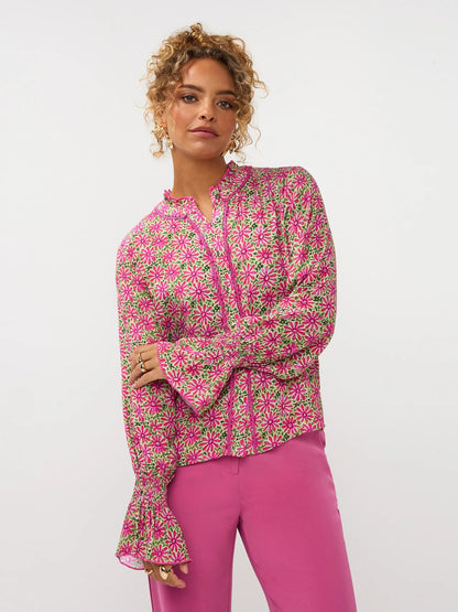 Ydence | Blouse Francesca | Pink Flower