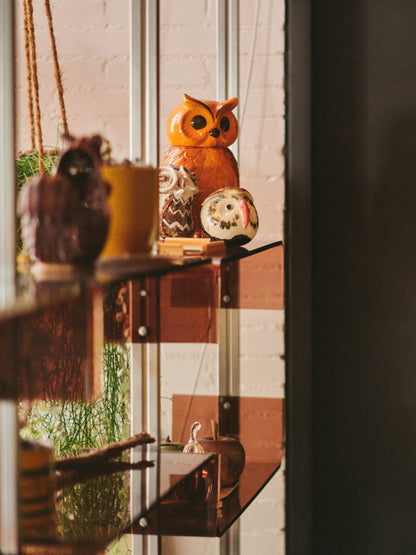 HKLIVING - Ceramic voorraadpot - Owl Tangerine