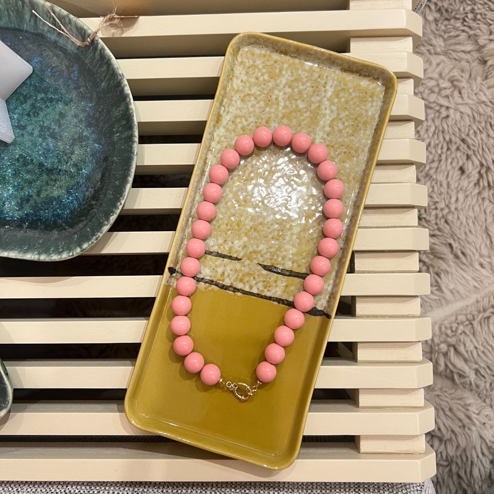 Kralenketting - Zachtroze