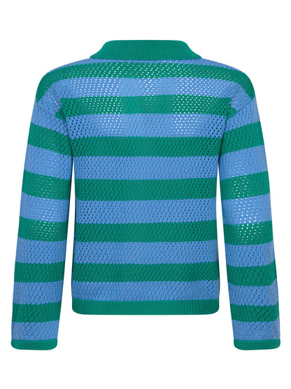 Ydence | Knitted Top Agnes | Blue/see Green