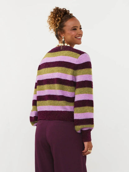Ydence | Knitted sweater Aurora | Aubergine