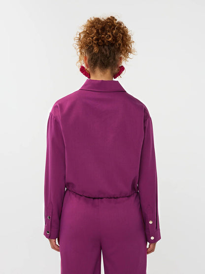 Ydence | Blouse Kess | Fuchsia purple/red