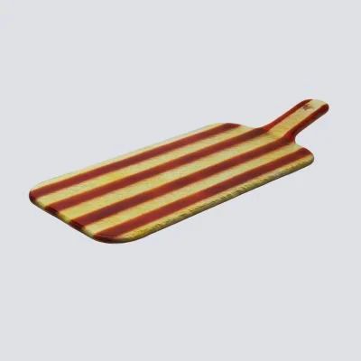 Borrelplank glas S - Amber/Bruin