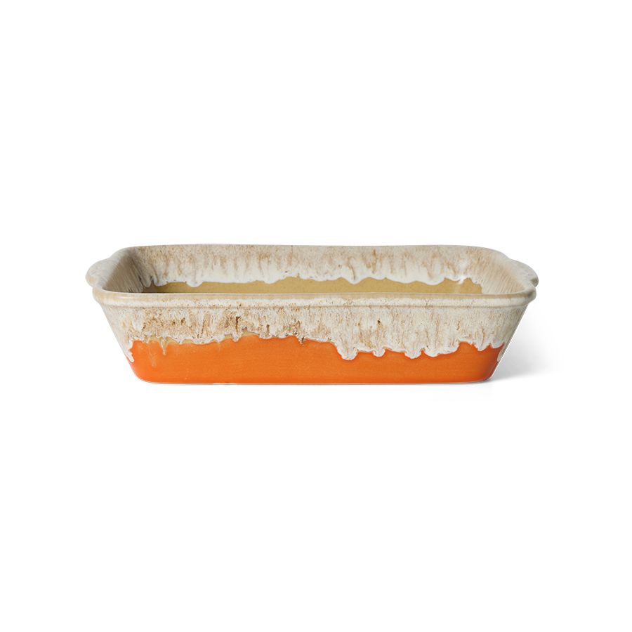 PRE-ORDER - HKLIVING - 70s ceramics: Ovenschaal small - Fierce