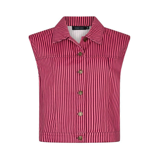 Ydence | Gilet Marit | Coral pink/burgundy