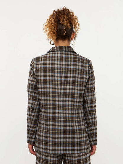 Ydence | Blazer Novalee | Brown/blue check