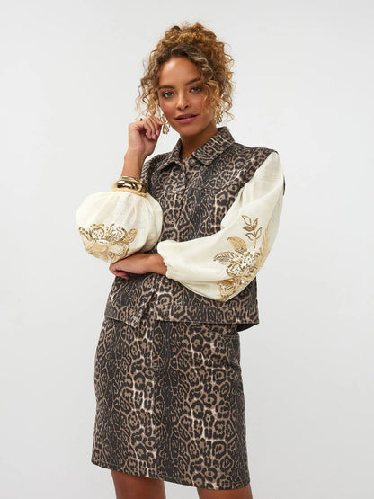 Ydence | Blouse Rose | Ecru