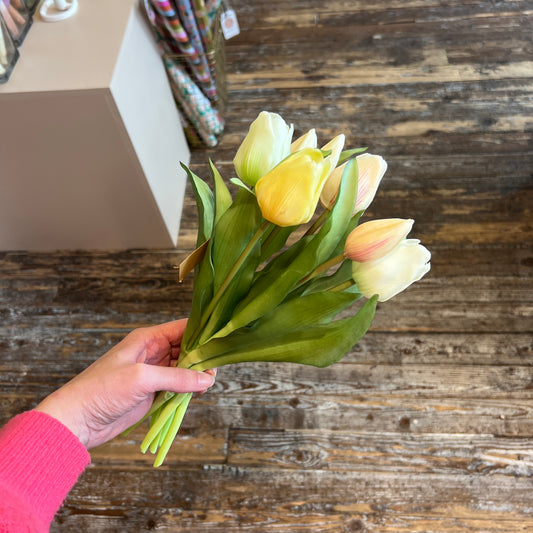 Bosje Tulpen Kort - Geel/Wit/Roze