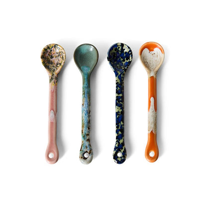 PRE-ORDER - HKLIVING - 70s ceramics: Lepels set van 4 - Joy