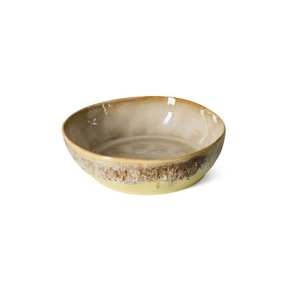 PRE-ORDER - HKLIVING - 70s ceramics: Pasta borden set van 2 - Custard