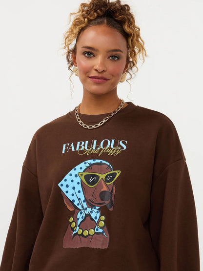 Ydence | Sweater Fabulous and fluffy | Brown