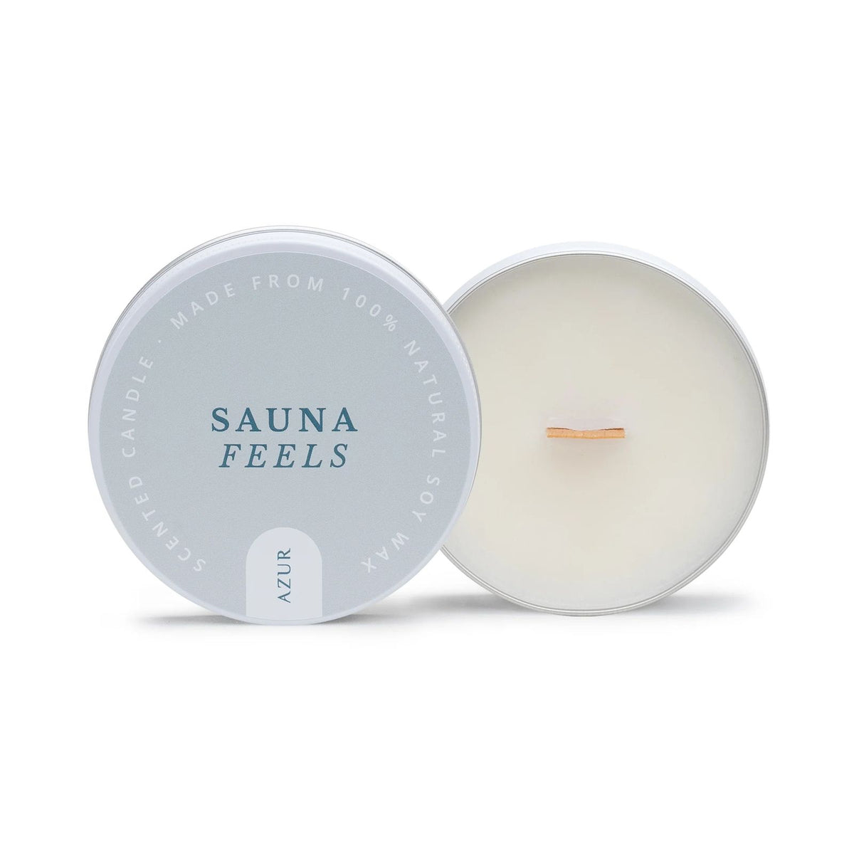 Azur Natural Bodycare - Geurkaars in blik - Sauna Feels
