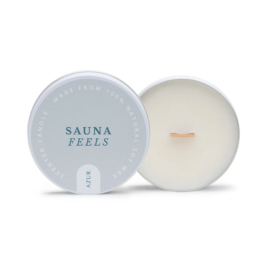 Azur Natural Bodycare - Geurkaars in blik - Sauna Feels