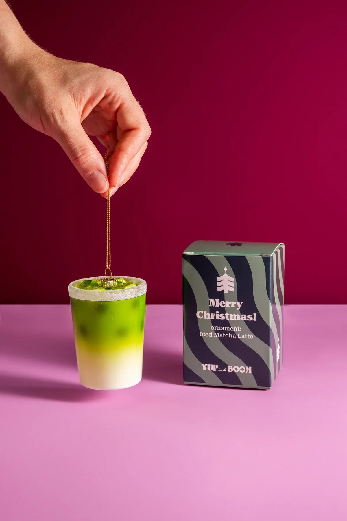 Yup in de boom - Iced Matcha Latte Kerstornament