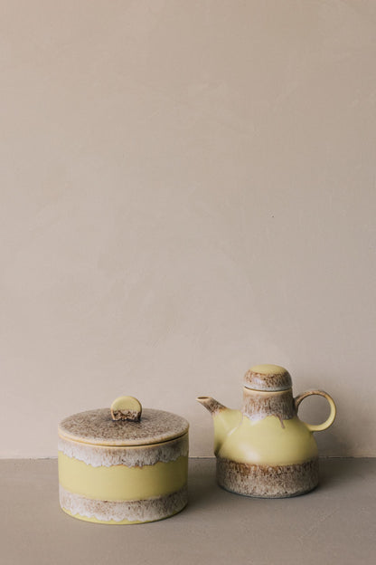 PRE-ORDER - HKLIVING - 70s ceramics: Cookie jar - Custard