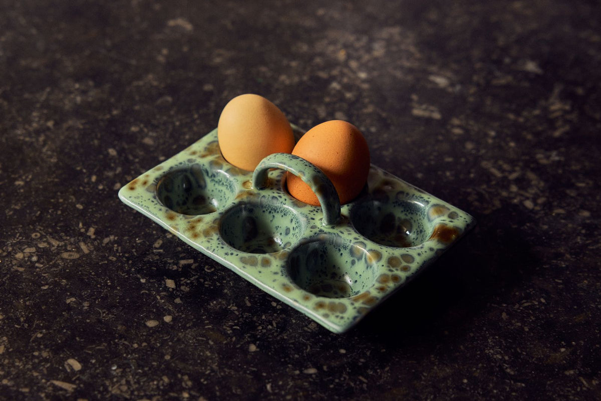 PRE-ORDER - HKLIVING - 70s ceramics: Egg Tray - Minty