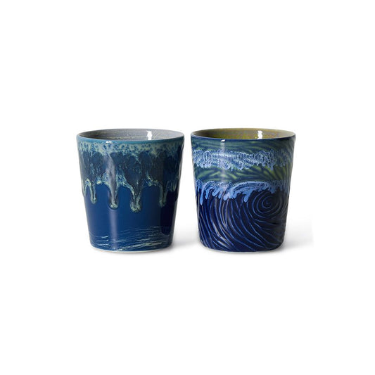 PRE ORDER - HKLIVING - 70s ceramics Van Gogh coffee mugs - Starry night