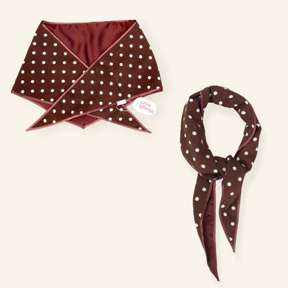 Mable Happiness - Triangle Scarf - Choco Dots