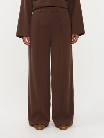 Ydence | Pants Geneve | Dark Brown