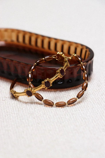 Label Kiki - Bracelet Gold - Chocolate Beads