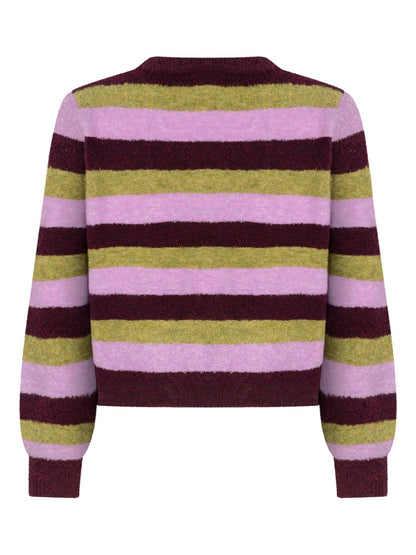 Ydence | Knitted sweater Aurora | Aubergine