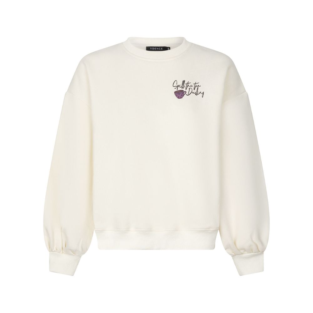 Ydence | Sweater Spill the tea | Ecru
