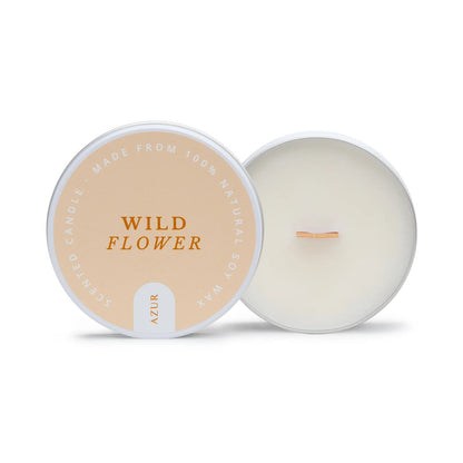 Azur Natural Bodycare - Geurkaars in blik - Wild Flower
