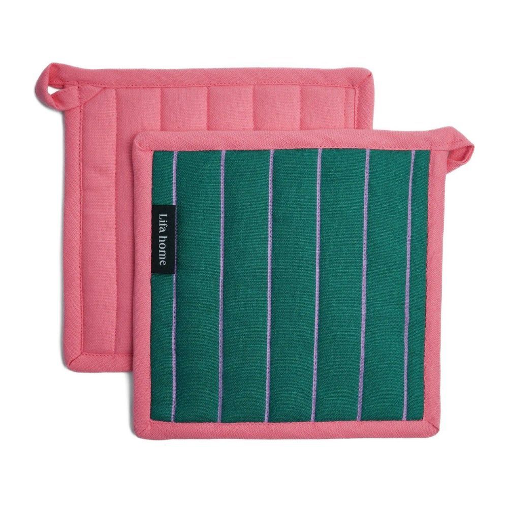 Lifa Home - Pannenlappen set van 2 - Vivid Green/Purple