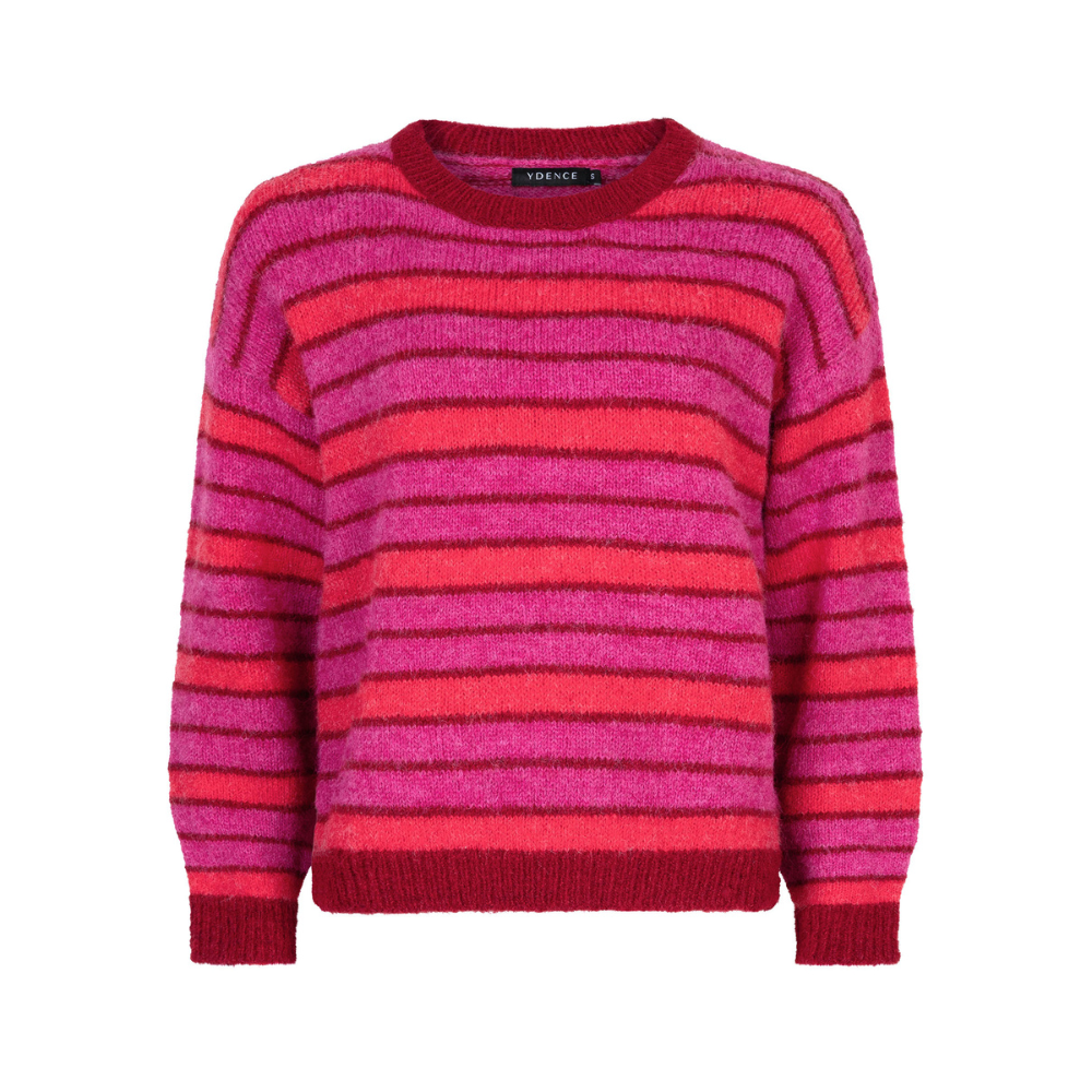 Ydence | Knitted Sweater Aria | Fuchsia/red