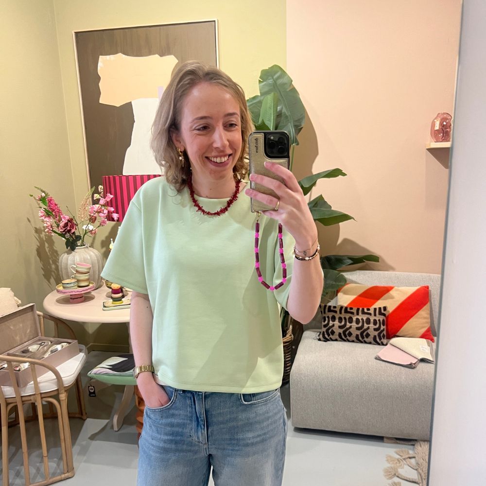 T-shirt Boxy - Mintgroen