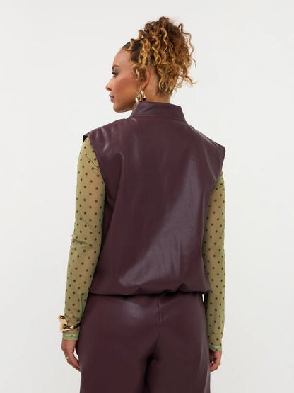 Ydence | Gilet Inez | Aubergine