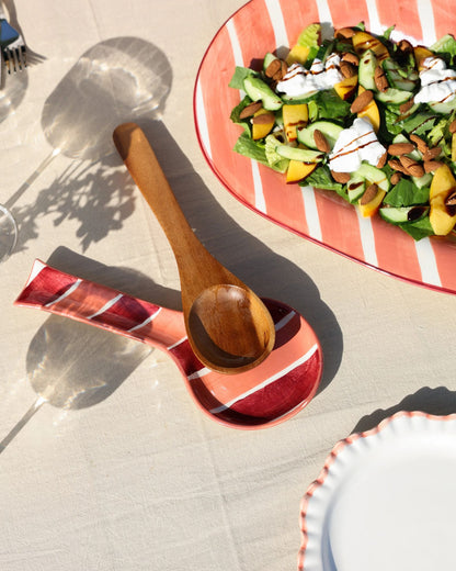 Nine Kitchenware - Spoonrest - Blush/Burgundy Jules