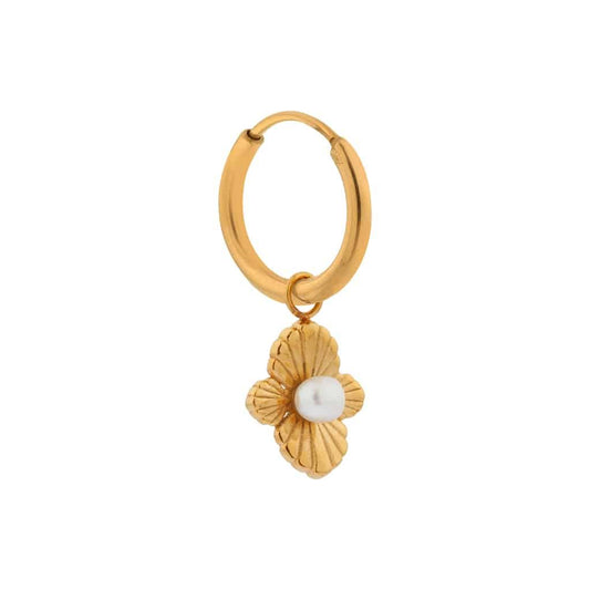 Label Kiki - Hidden pearl hoop gold