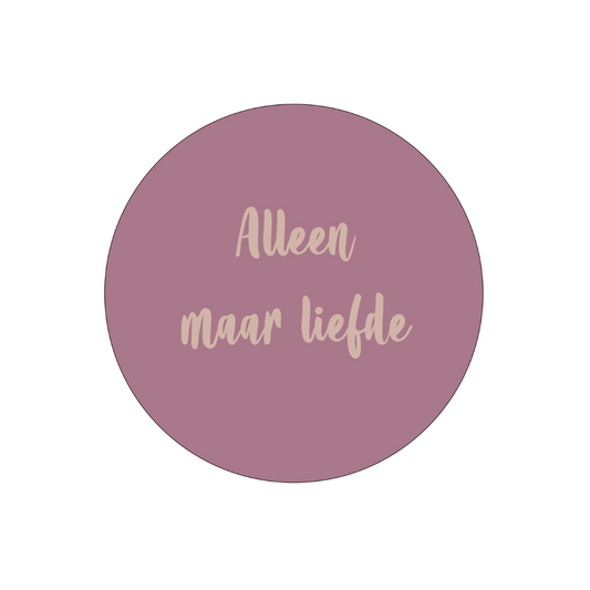 Muurcirkel - Alleen maar liefde 30cm
