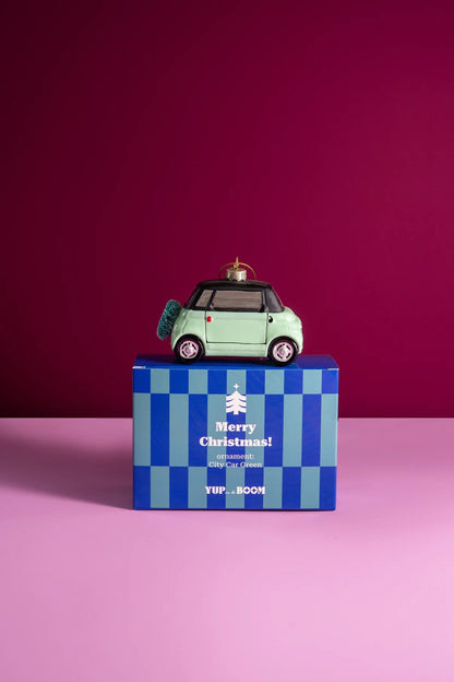 Yup In De Boom - Stadsauto Mintgroen Kerstornament