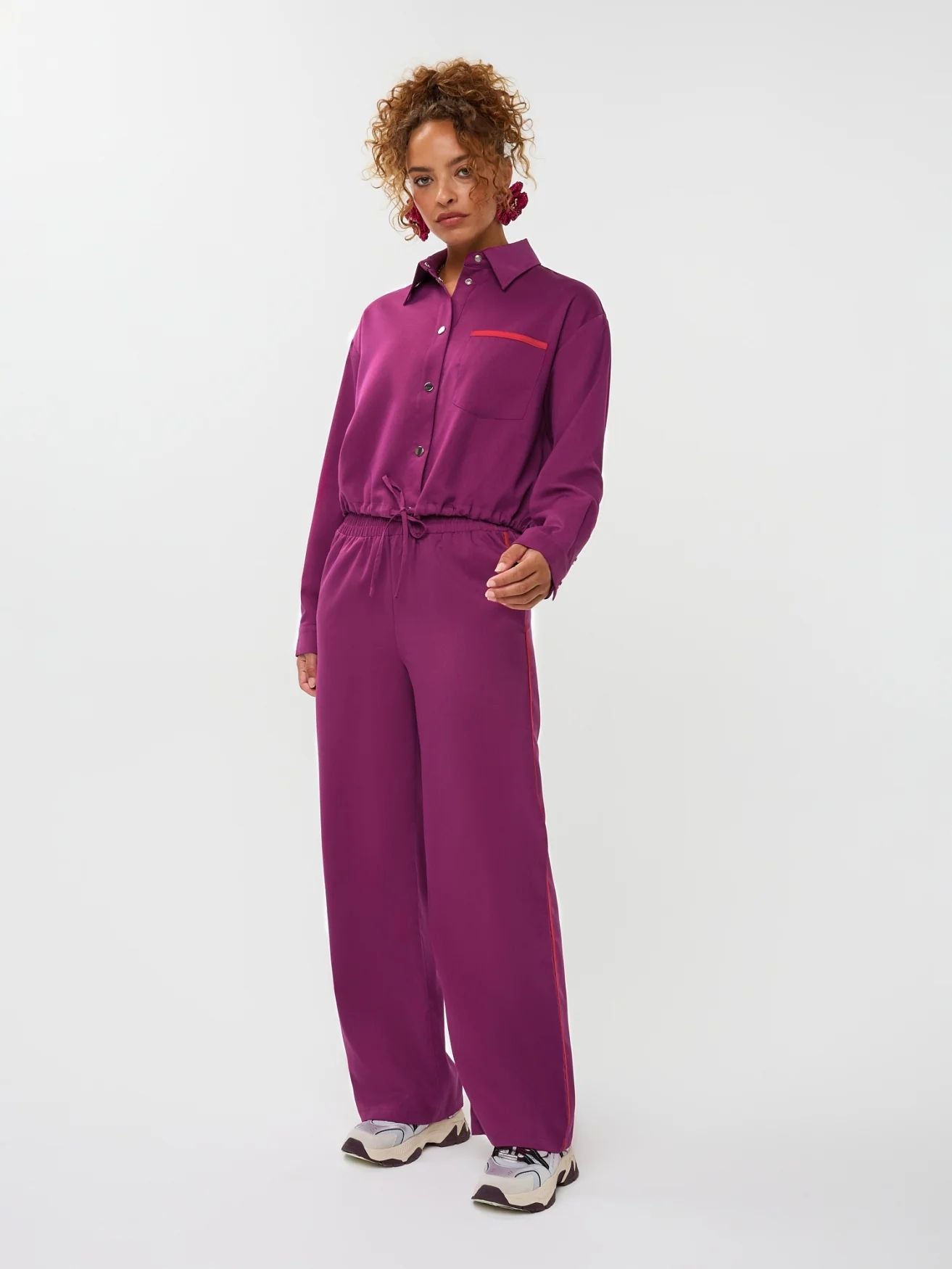 Ydence | Blouse Kess | Fuchsia purple/red