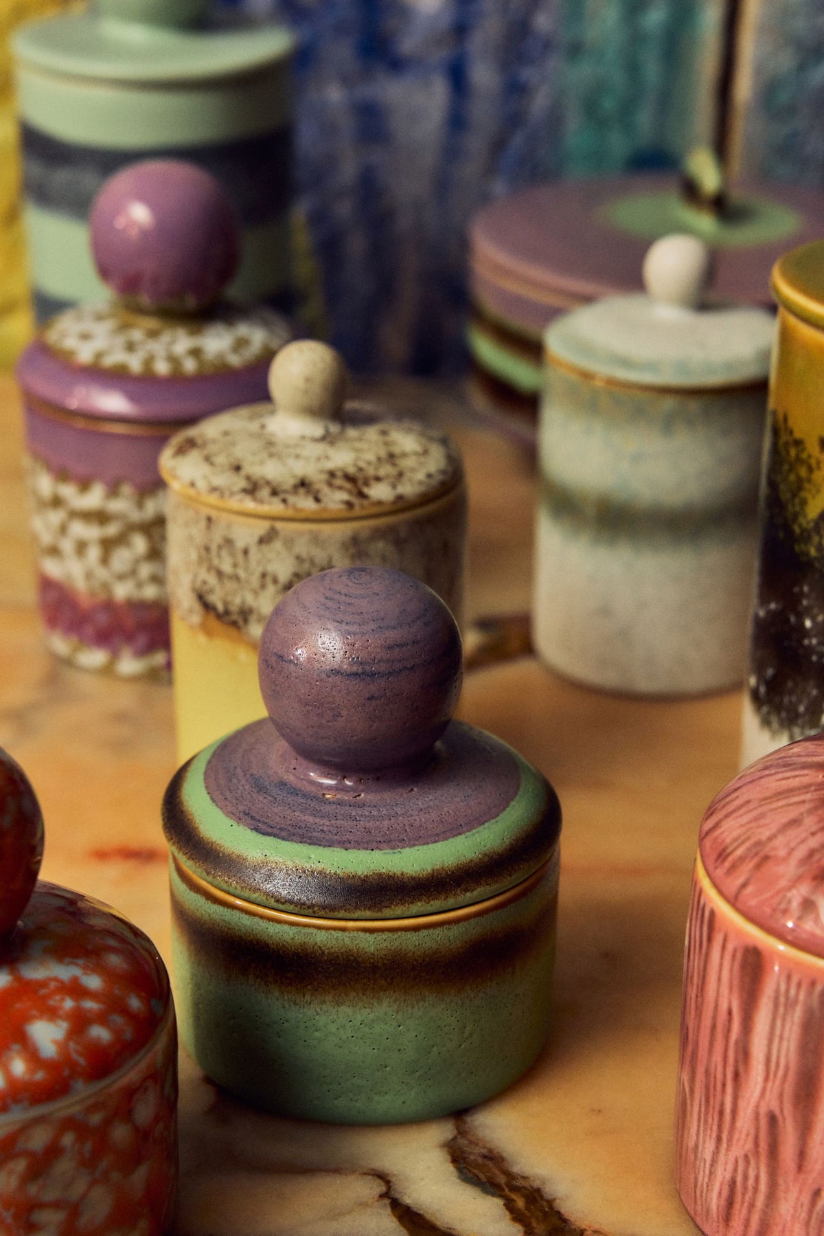 PRE-ORDER - HKLIVING - 70s ceramics: Voorraadpot XS - Mochi
