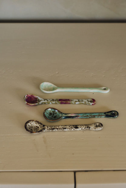 PRE-ORDER - HKLIVING - 70s ceramics: Lepels set van 4 - Marine