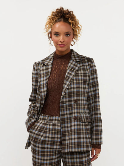 Ydence | Blazer Novalee | Brown/blue check