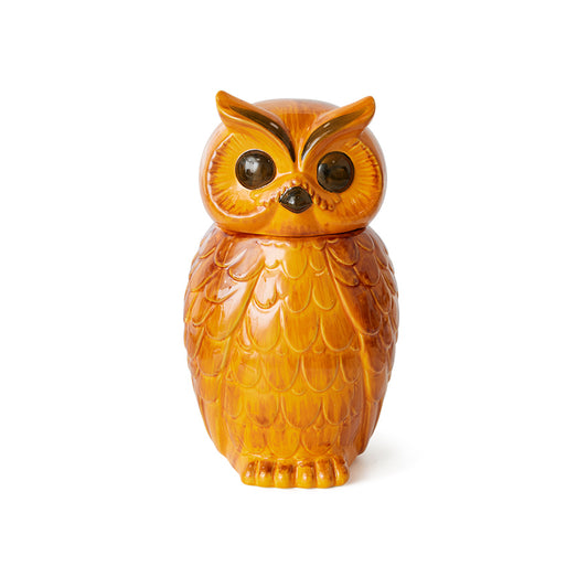 HKLIVING - Ceramic voorraadpot - Owl Tangerine