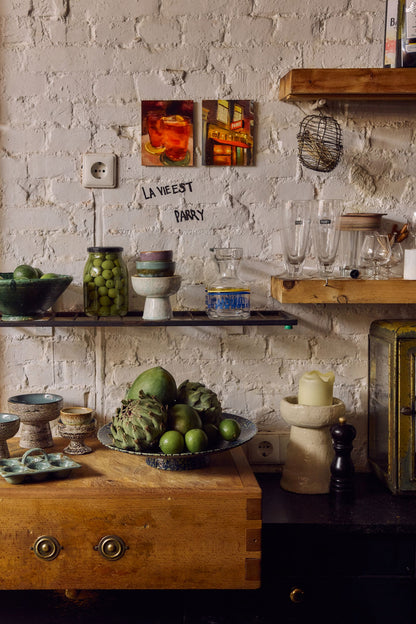 PRE-ORDER - HKLIVING - 70s ceramics: Tapas bowl on base S - Lotus