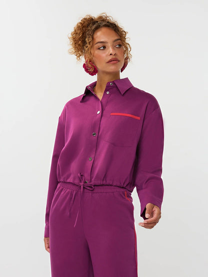 Ydence | Blouse Kess | Fuchsia purple/red