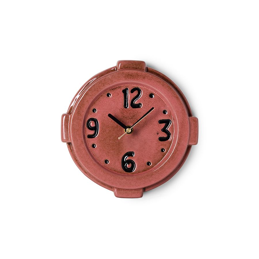 PRE-ORDER - HKLIVING - Retro ceramic wall clock - Pink