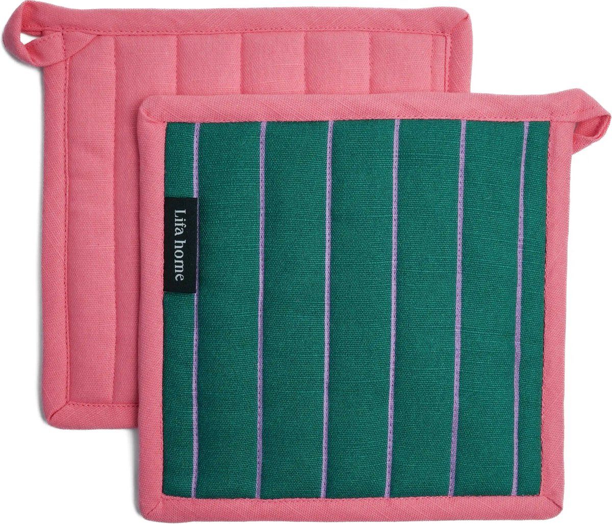 Lifa Home - Pannenlappen set van 2 - Vivid Green/Purple