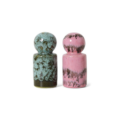 HKLIVING - 70s ceramics peper & zoutstel - Baroque
