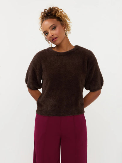 Ydence | Knitted Top Mary | Dark Brown