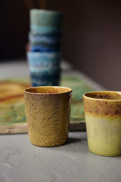 PRE ORDER - HKLIVING - 70s ceramics Van Gogh coffee mugs - Sunflowers