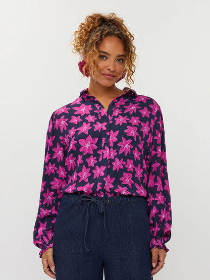 Ydence | Blouse Alyssa | Navy flower