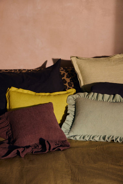 HKLIVING - Linen sierkussen - Lemongrass