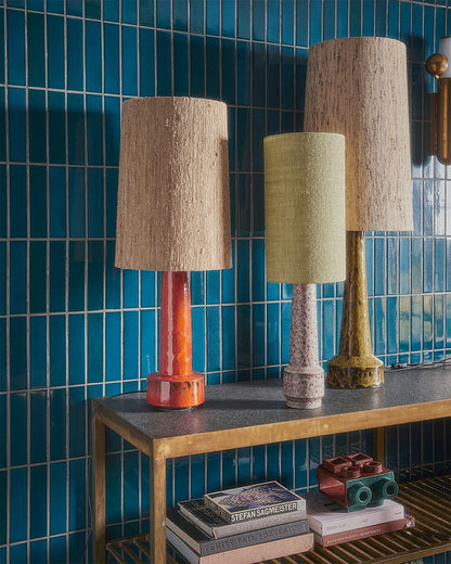 HKLIVING - Jute cylinder lamp shade - Jade Green